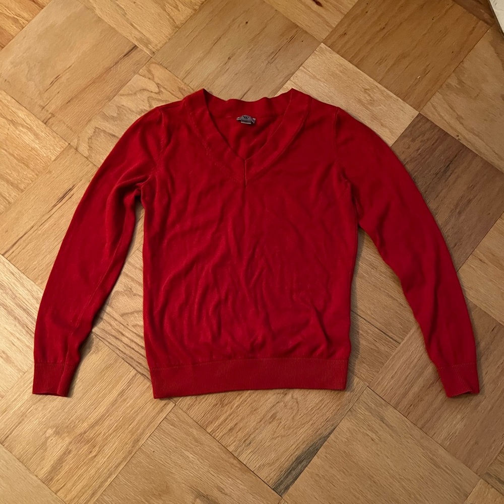Worthington Red V-Neck Sweater